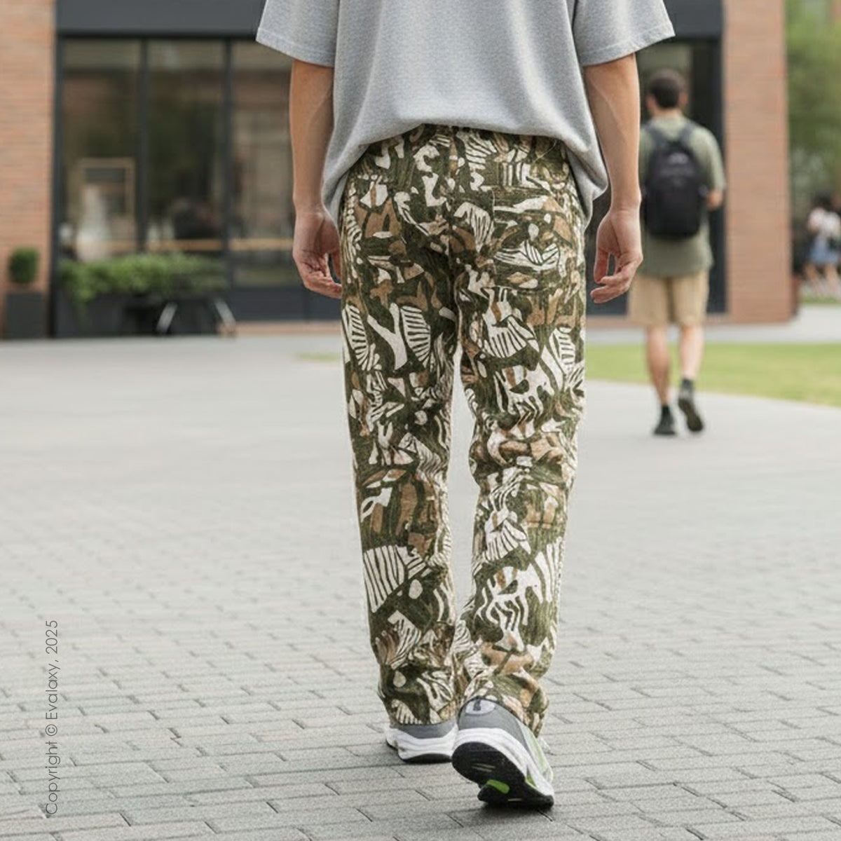 Pop'n Crawler YSM CAMO KAMO ツリジャンキー Evalaxy Safari Camo Joggers Relaxed Pant For Men & Women