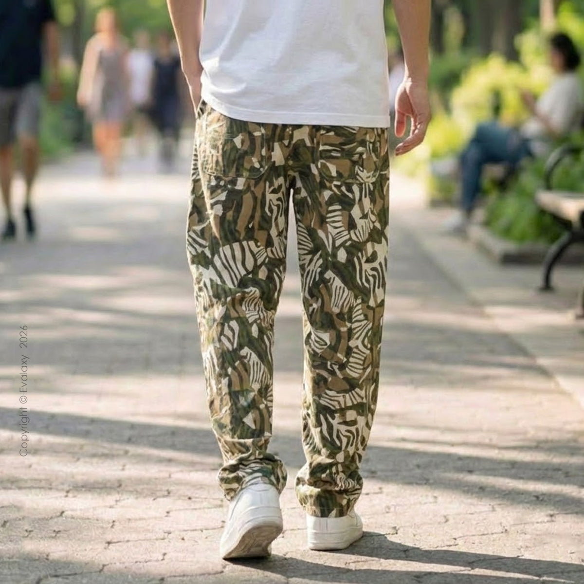 Evalaxy Safari Camo Joggers Relaxed Pant For Men & Women