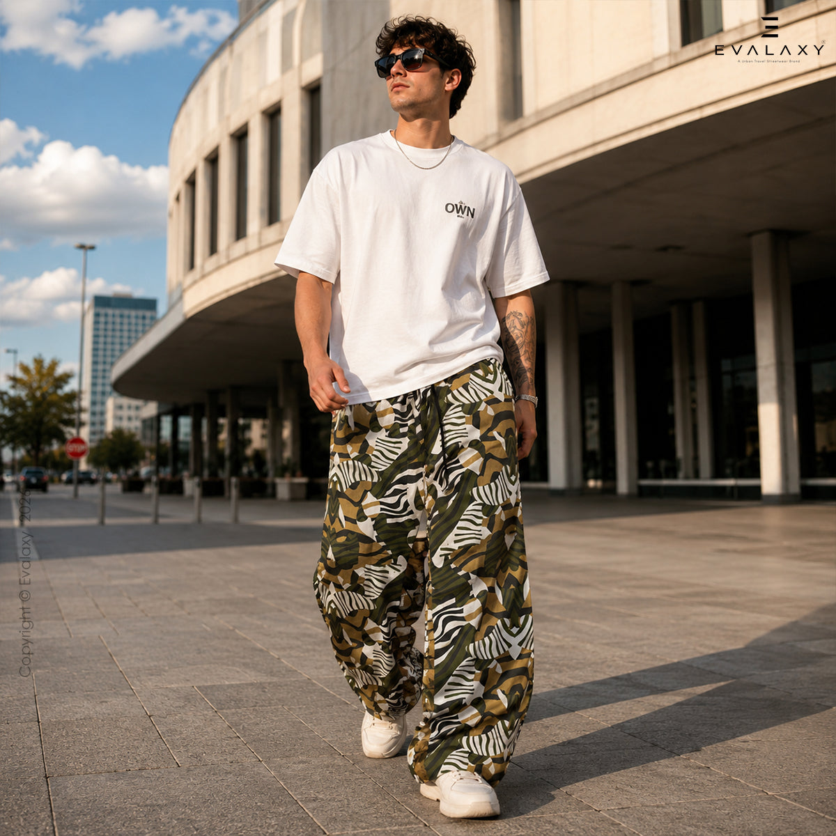 Evalaxy Safari Camo Joggers Relaxed Pant For Men & Women