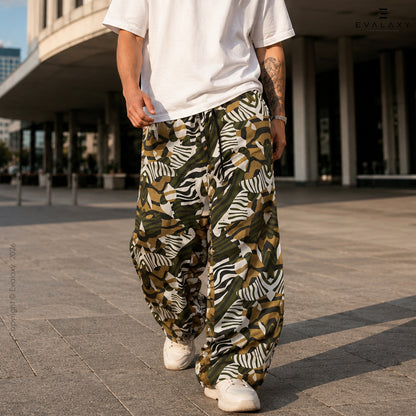 Evalaxy Safari Camo Joggers Relaxed Pant For Men & Women