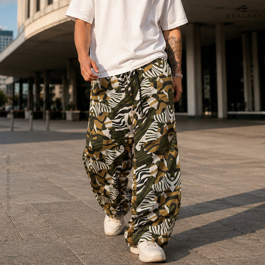 Evalaxy Safari Camo Joggers Relaxed Pant For Men & Women