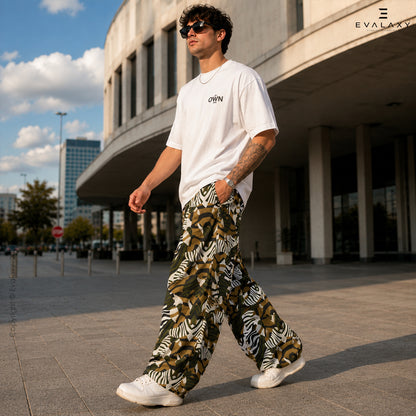 Evalaxy Safari Camo Joggers Relaxed Pant For Men & Women