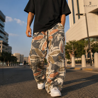 Evalaxy Terra Pattern Relaxed Pants For Men & Women