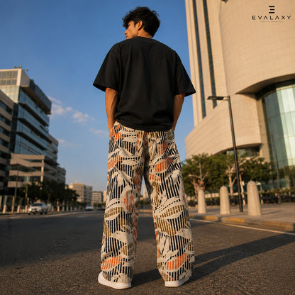 Evalaxy Terra Pattern Relaxed Pants For Men & Women