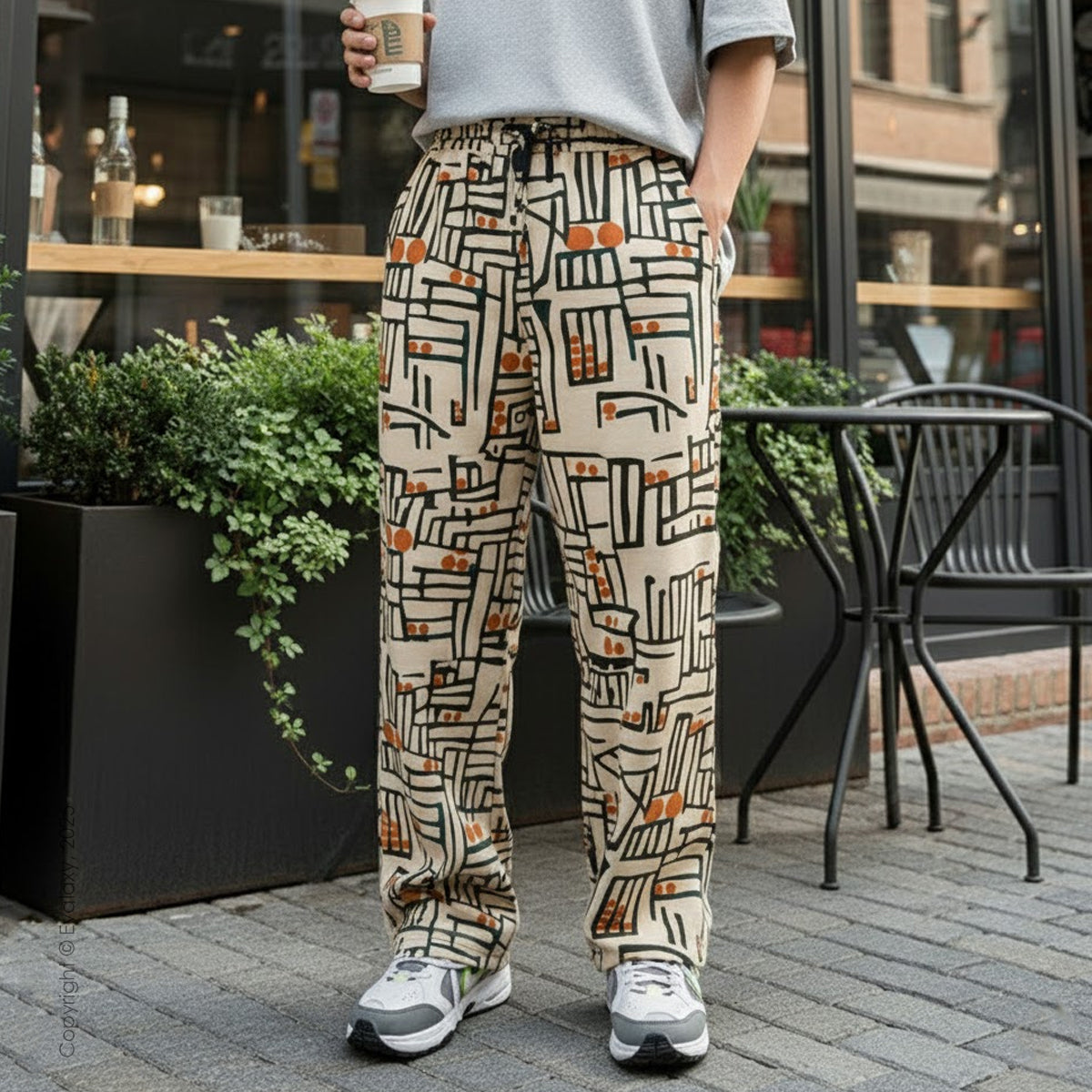 Evalaxy Urban Mosaic Relaxed Pant For Men & Women