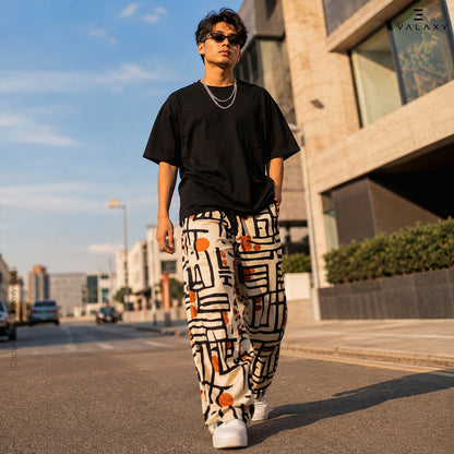 Evalaxy Urban Mosaic Relaxed Pant For Men & Women