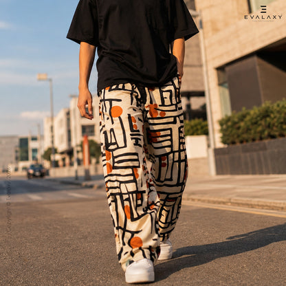 Evalaxy Urban Mosaic Relaxed Pant For Men & Women