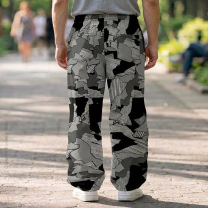Evalaxy Graphical Print Relaxed Fit Travel Pant for Men & Women