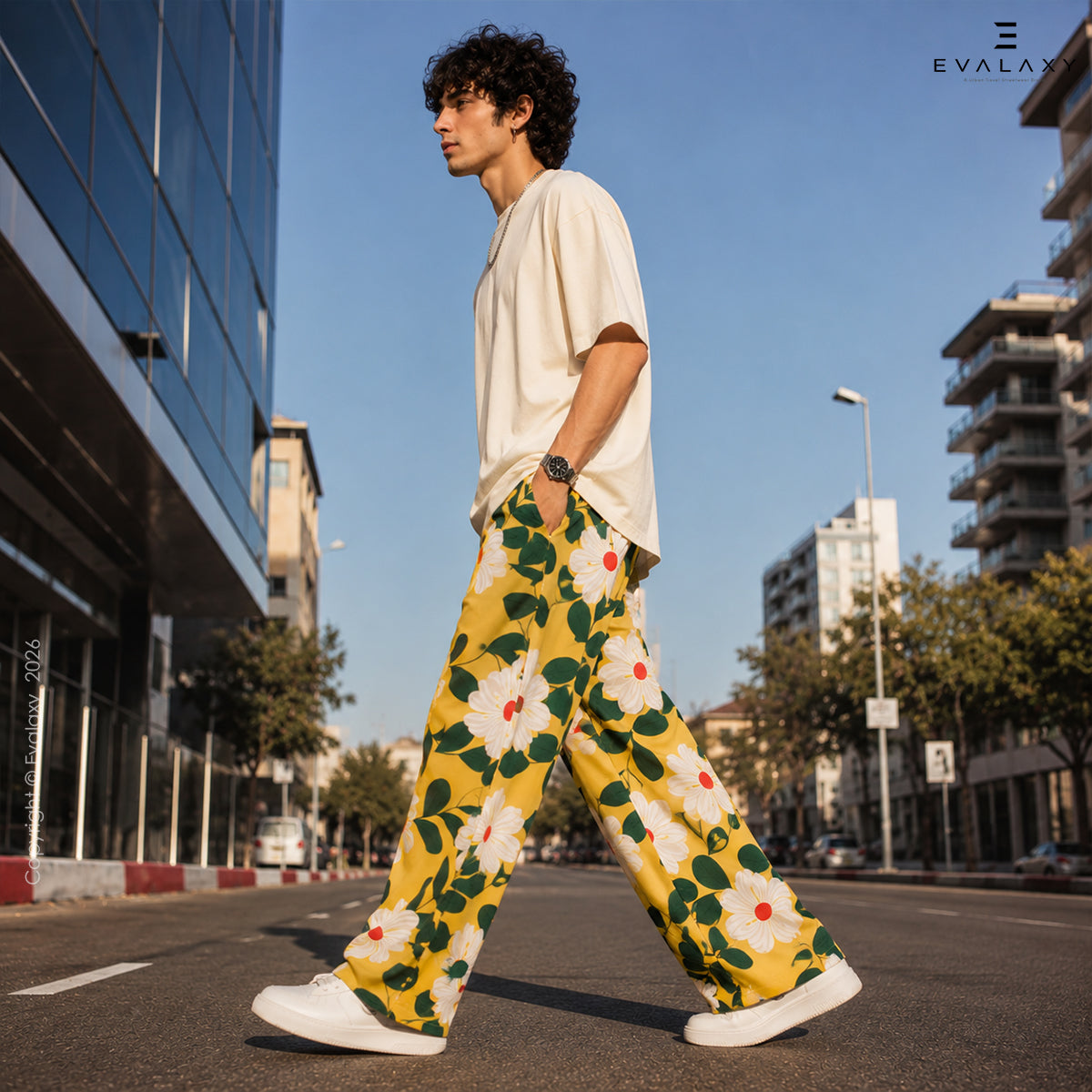 Sun Floral Relaxed Pant for Men & Women