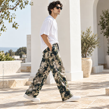 Urban Pixel Camouflage Baggy Pants For Men And Women