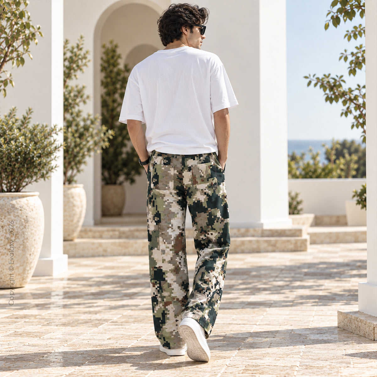 Urban Pixel Camouflage Baggy Pants For Men And Women
