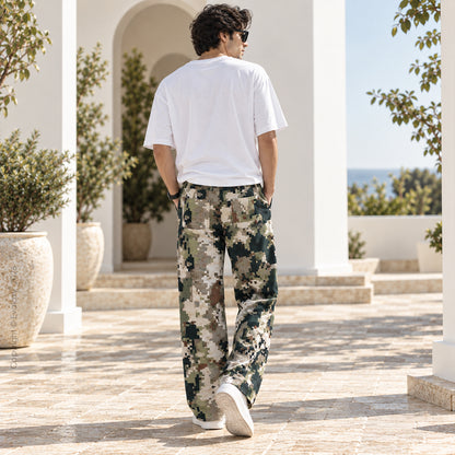 Urban Pixel Camouflage Baggy Pants For Men And Women