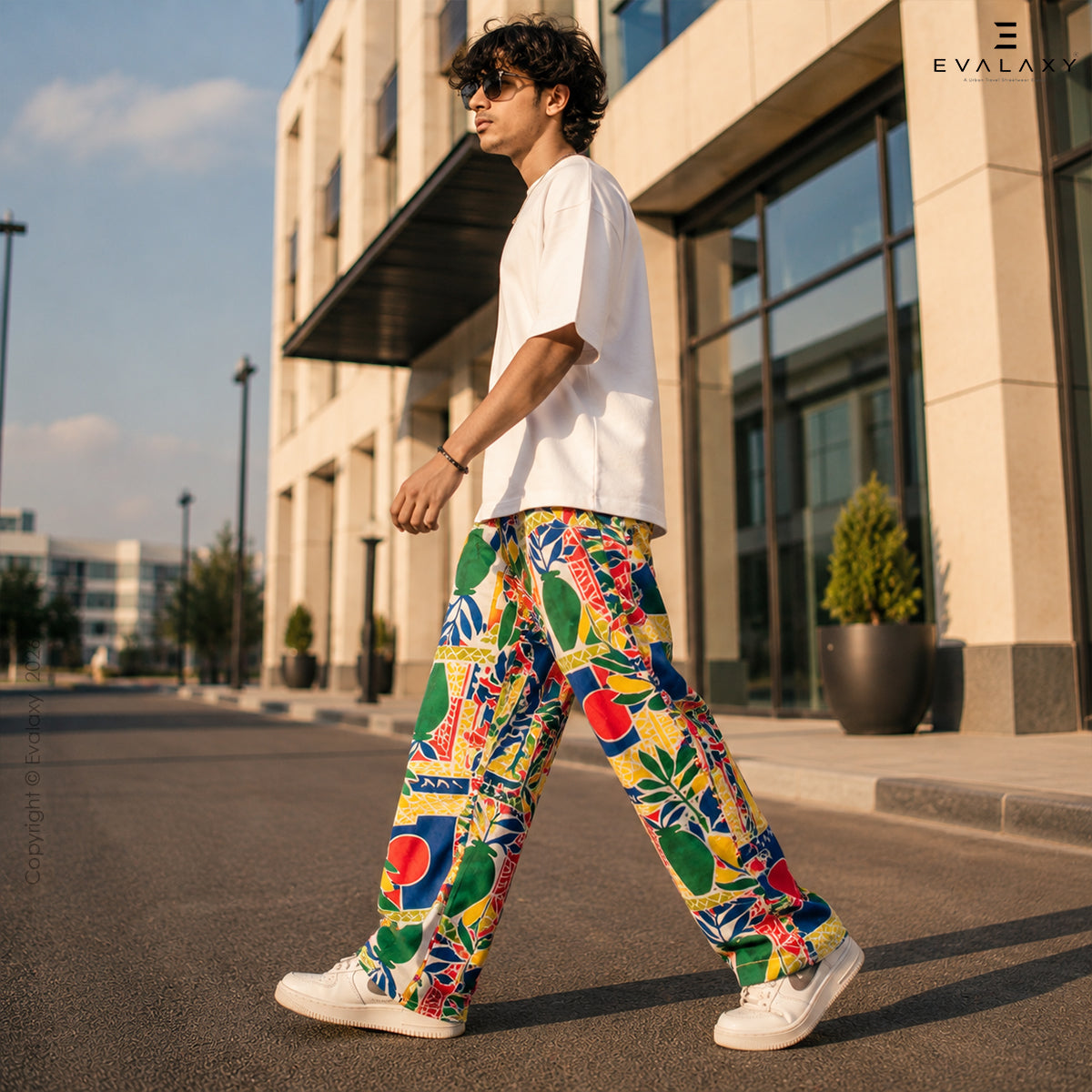 Tropical Pop Art Wide Leg Pants For Men And Women
