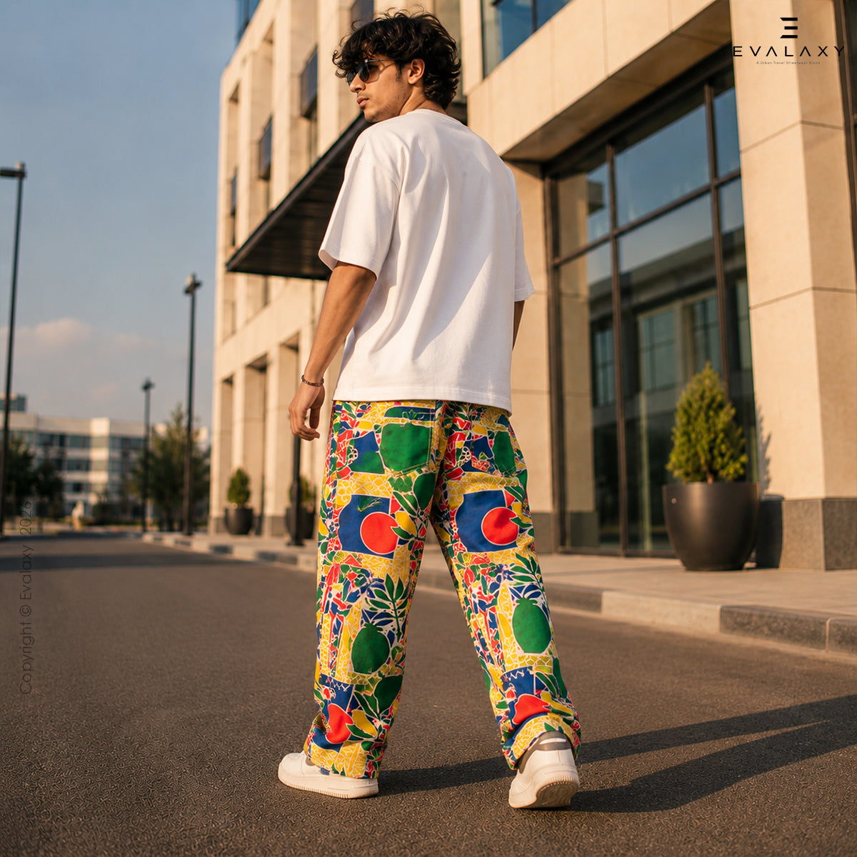 Tropical Pop Art Wide Leg Pants For Men And Women