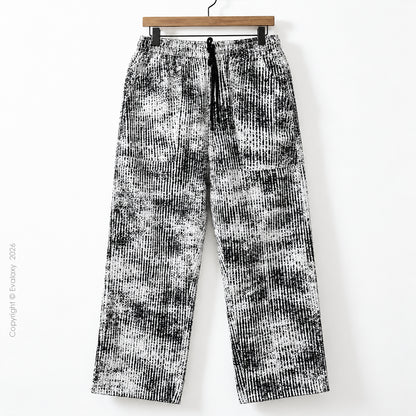 Monochrome Static Wide-Leg Pants For Men And Women