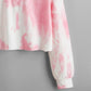 Pink Tie Dye Crop Top For Women & Girls