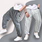 Men's Pants Loose Greyish And White Stripped Jogger Breathable Casual Harem Combo (Pack of 2)