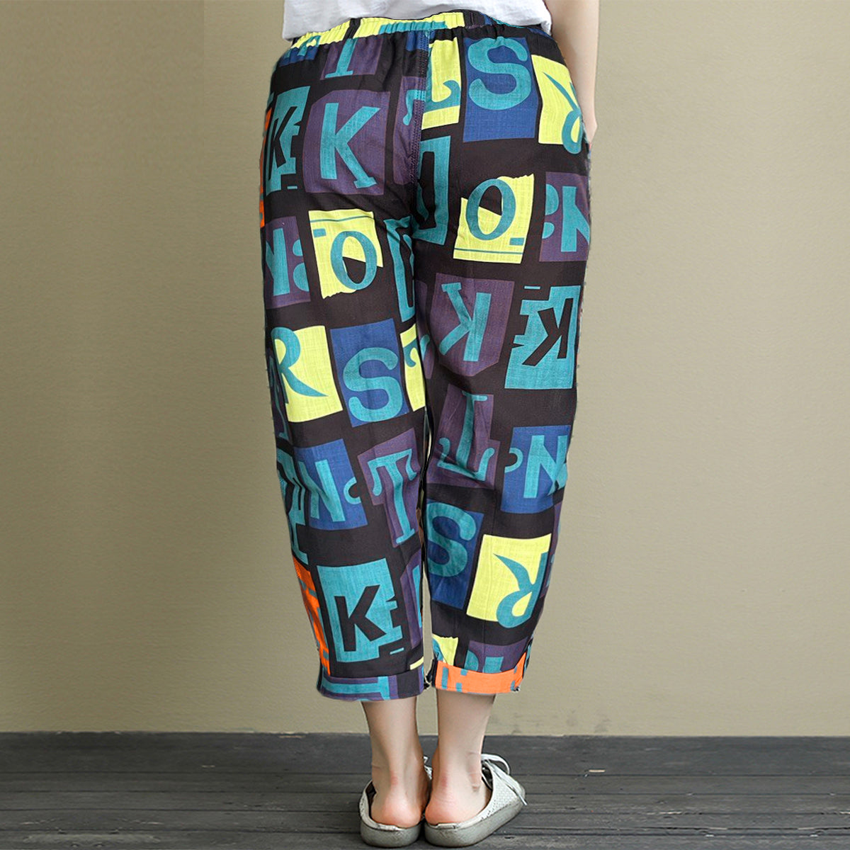 Random Alphabet Design Pajama Capri For Womens & Girls – Evalaxy