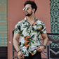 Men Random Green Chikoo Leafy & Mickey Mouse Graphic Print Shirts (Pack of 2 Pcs)