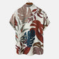 Men Random Split Leaf Pattern Shirt