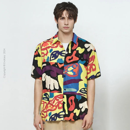 Abstract AniDraw All Over Printed Oversized Shirt