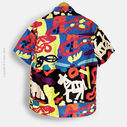 Abstract AniDraw All Over Printed Oversized Shirt