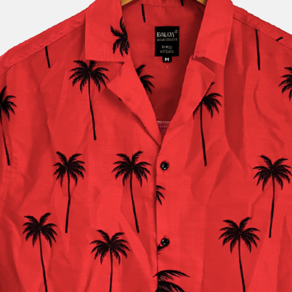 Men's Red Palm Tree Oversized Shirt