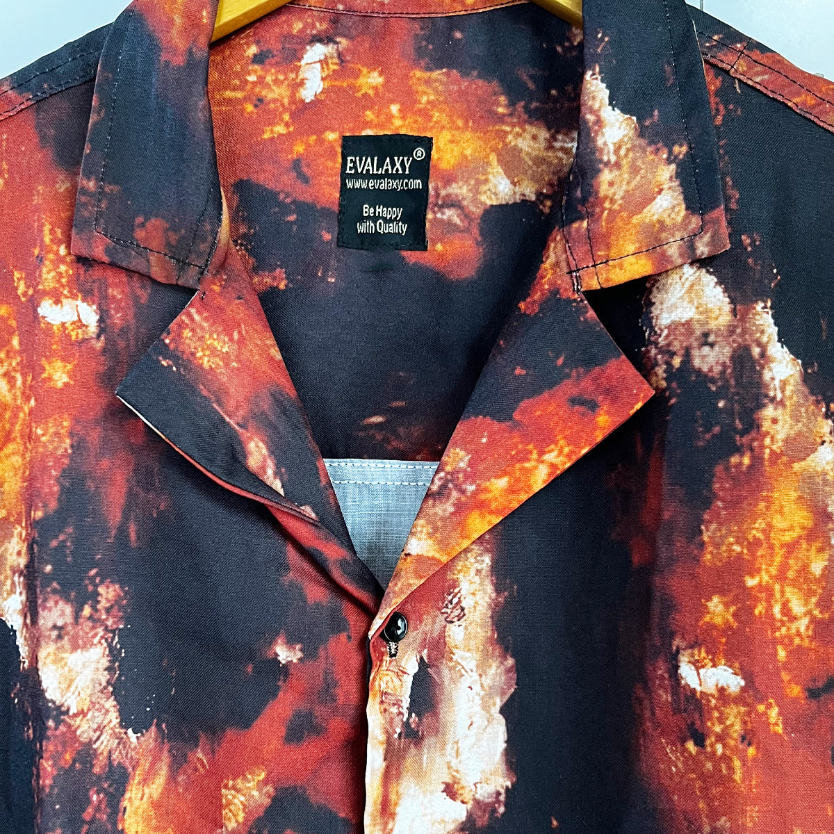 Abstract Fire All Over Printed Relaxed Fit Shirt