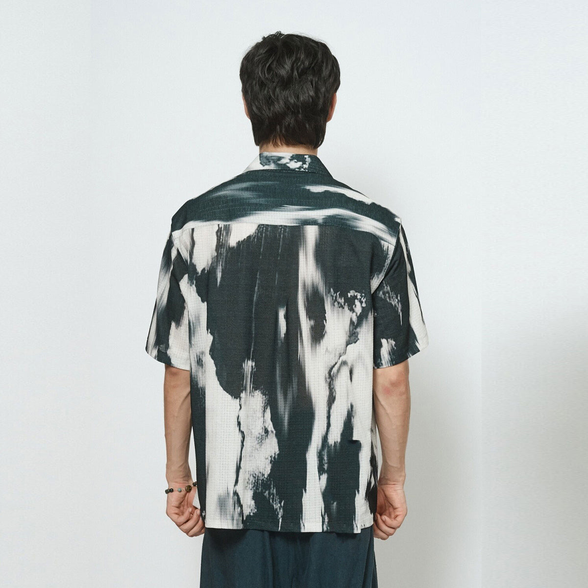 Abstract Black All Over Printed Relaxed Fit Shirt