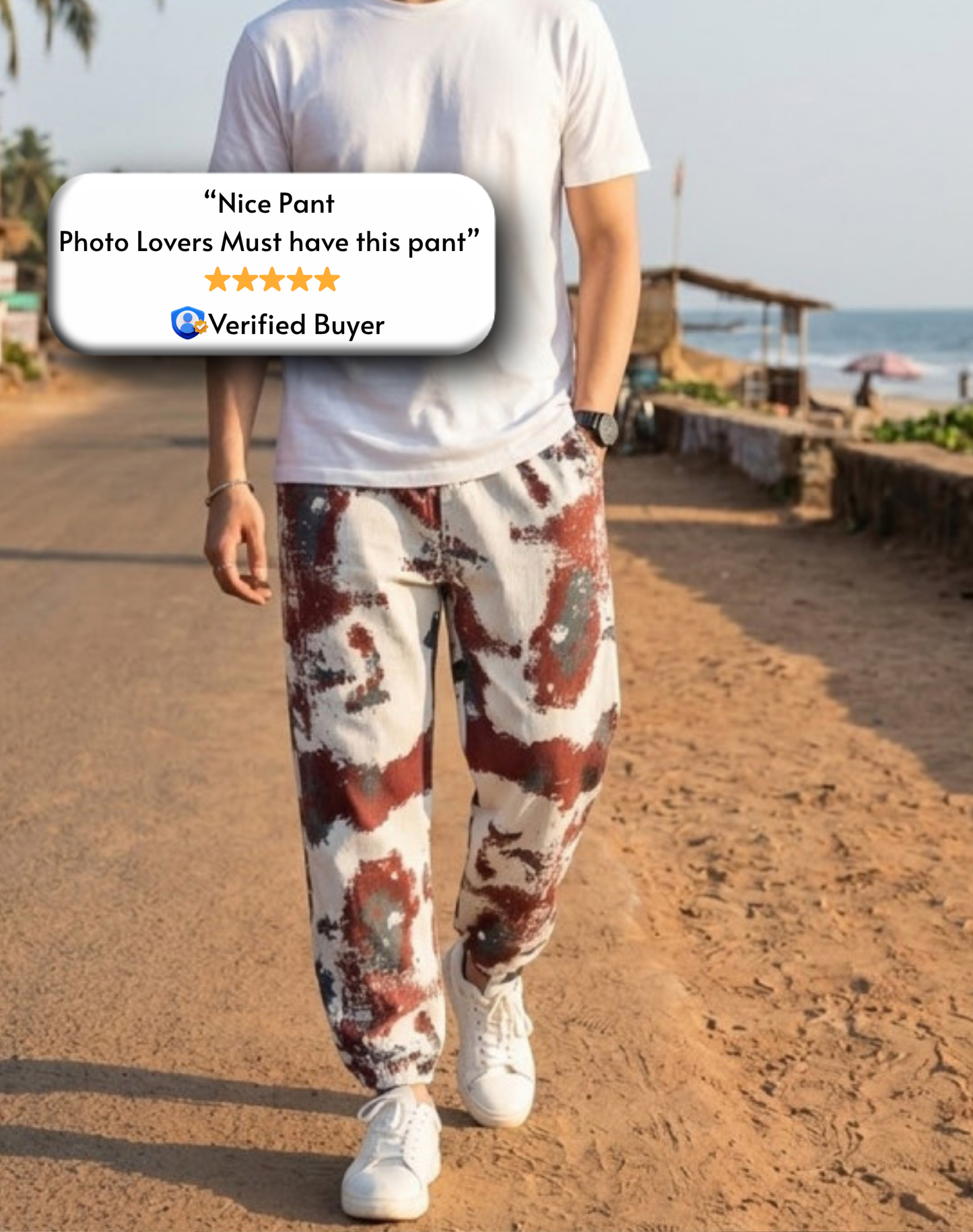 Maroon Cream Jogger Breathable Casual Harem Pants For Men & Women