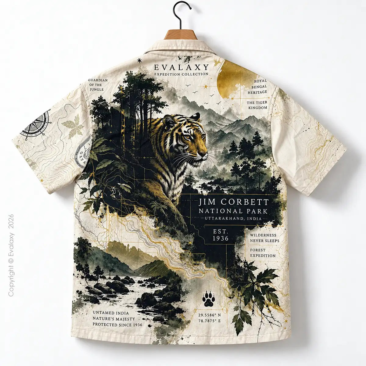 Jim Corbett Tiger Oversized Shirt for Men & Women
