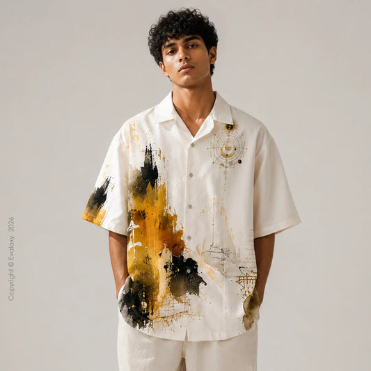 Mystic Aura Abstract Oversized Shirt For Men & Women