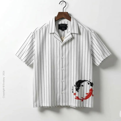Be Kind White Lines Relaxed Fit Shirt for Men and Women