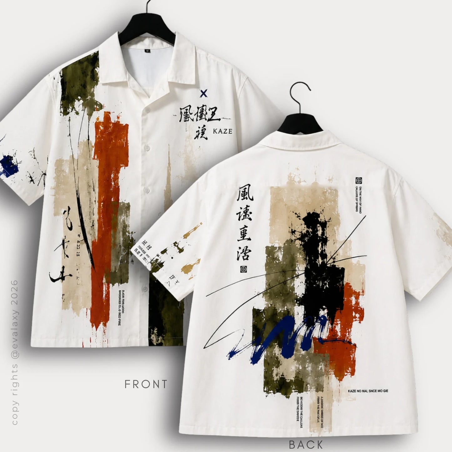 Kaze Abstract Art Oversized Shirt For Men & Women