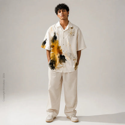 Mystic Aura Abstract Oversized Shirt For Men & Women