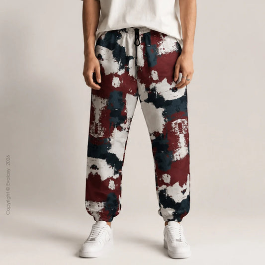 Maroon Cream Jogger Breathable Casual Harem Pants For Men & Women
