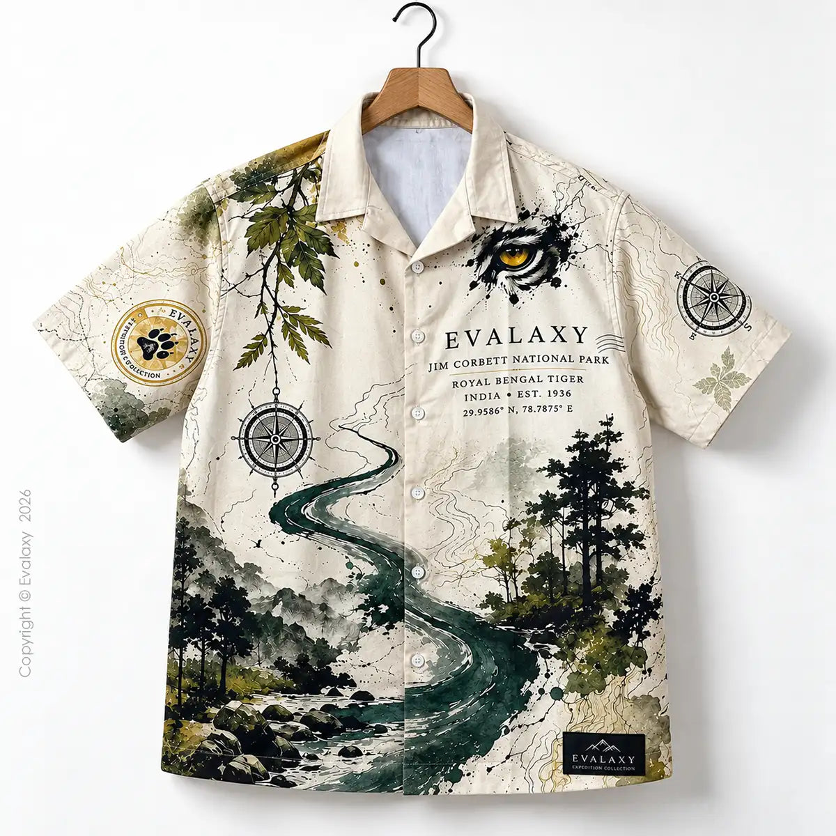 Jim Corbett Tiger Oversized Shirt for Men & Women