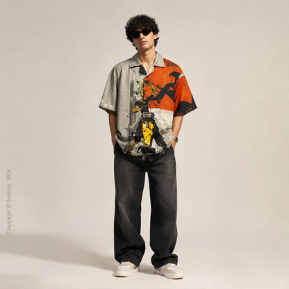 Music Graphic Oversized Half Sleeve Shirt For Men & Women