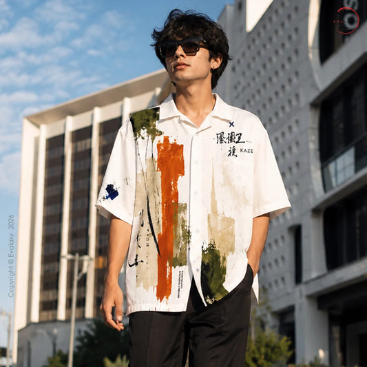 Kaze Abstract Art Oversized Shirt For Men & Women