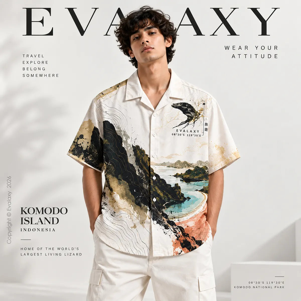 Komodo Island Oversized Shirt for Men & Women