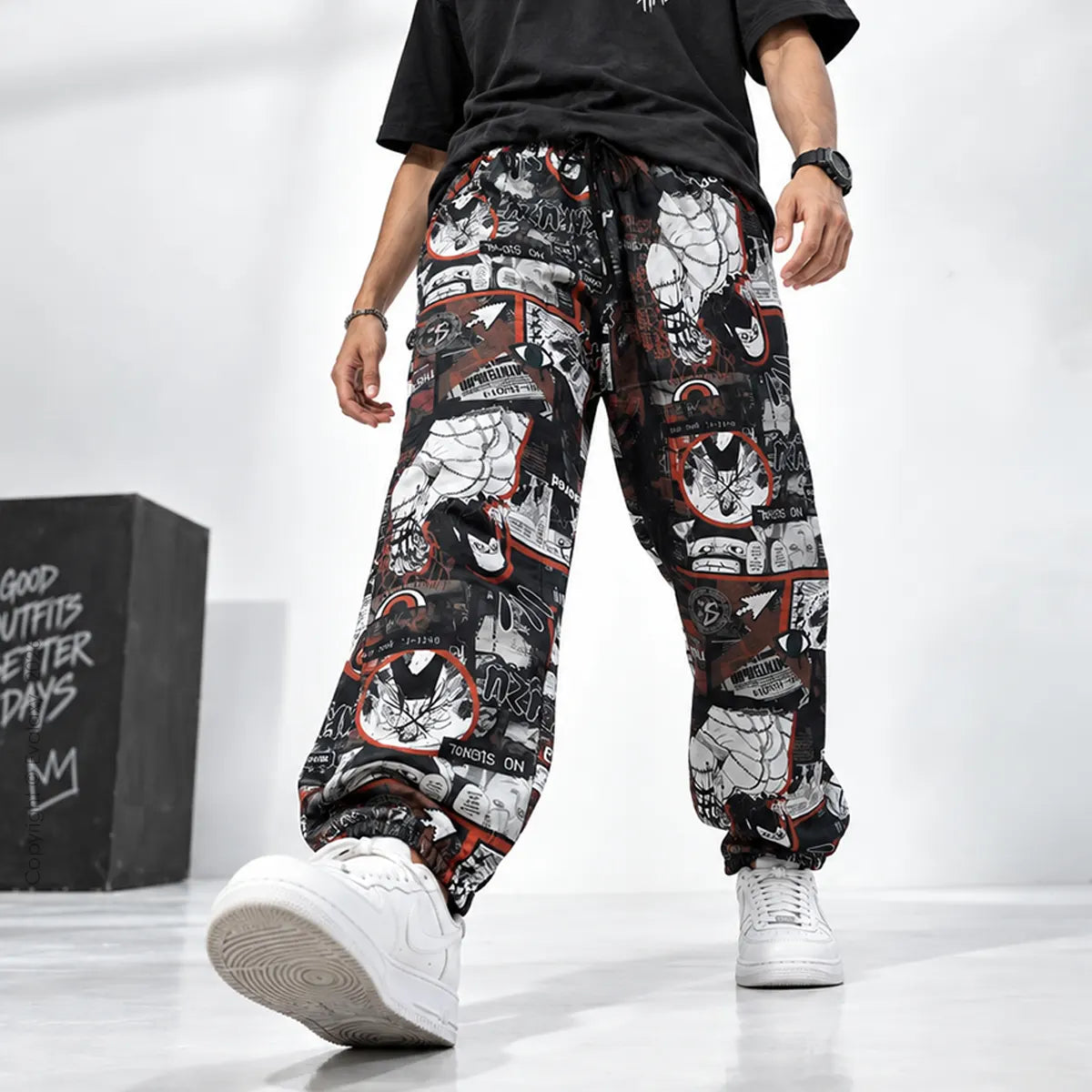 Evalaxy Urban Graphic Joggers – Unisex Streetwear Fit