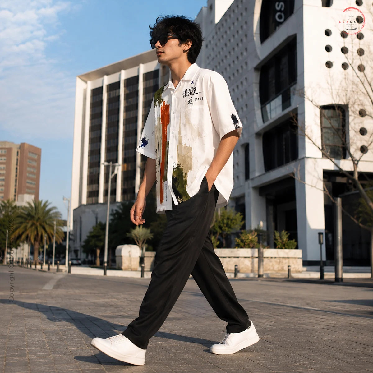 Kaze Abstract Art Oversized Shirt For Men & Women