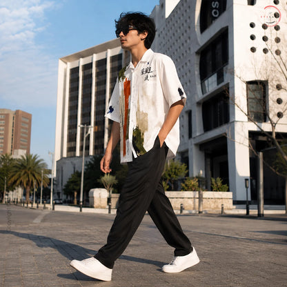 Kaze Abstract Art Oversized Shirt For Men & Women