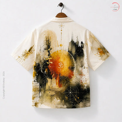 Mystic Aura Abstract Oversized Shirt For Men & Women
