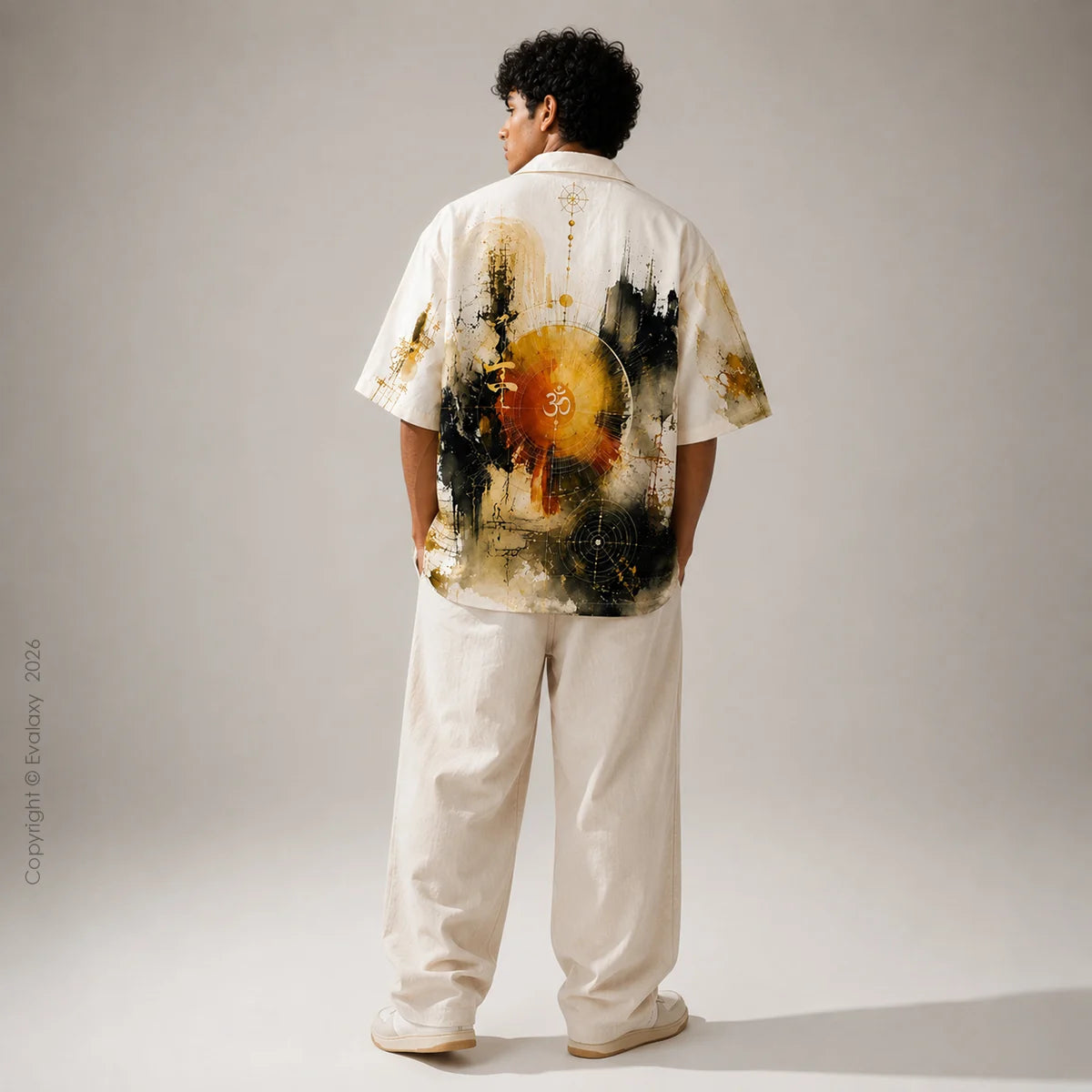 Mystic Aura Abstract Oversized Shirt For Men & Women
