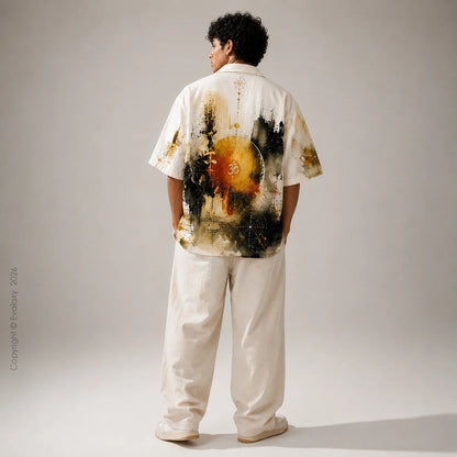 Mystic Aura Abstract Oversized Shirt For Men & Women