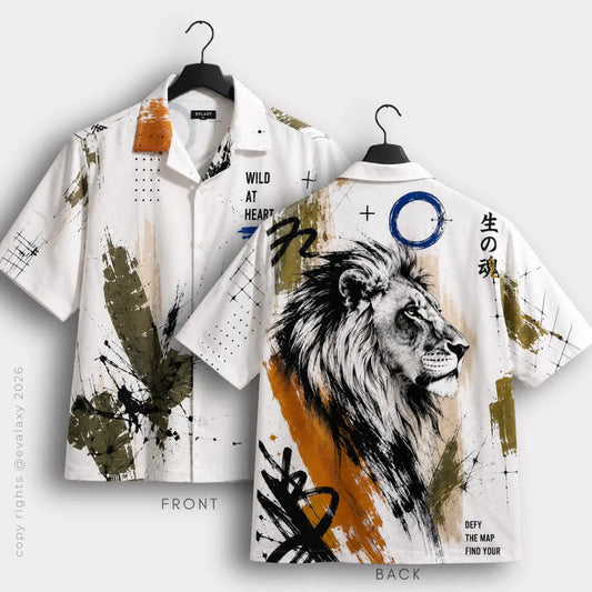 Lion Graphic Oversized Shirt For Men & Women