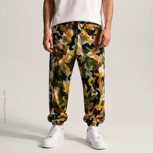 Loose Multicolor Camo Jogger Breathable Casual Harem Pants For Men & Women