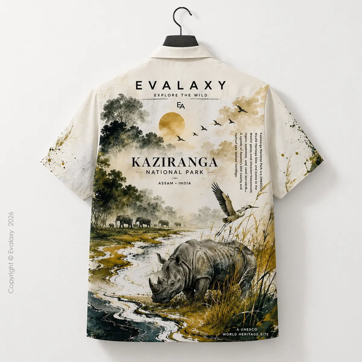 Kaziranga Wildlife Inspired Oversized Shirt For Men & Women