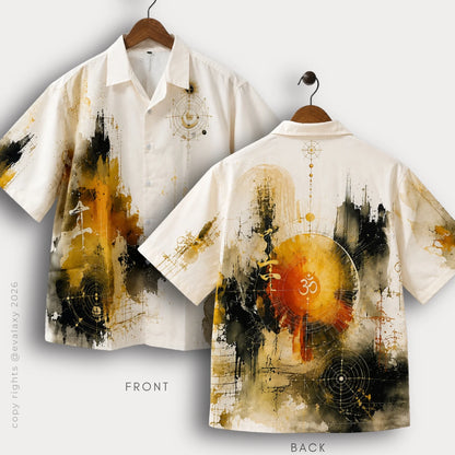 Mystic Aura Abstract Oversized Shirt For Men & Women